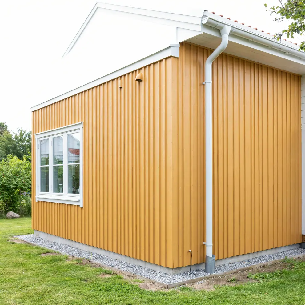 fasadmalning med linoljefarg haggvik sollentuna